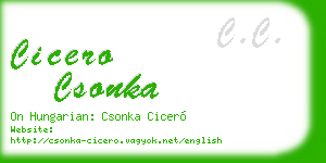 cicero csonka business card